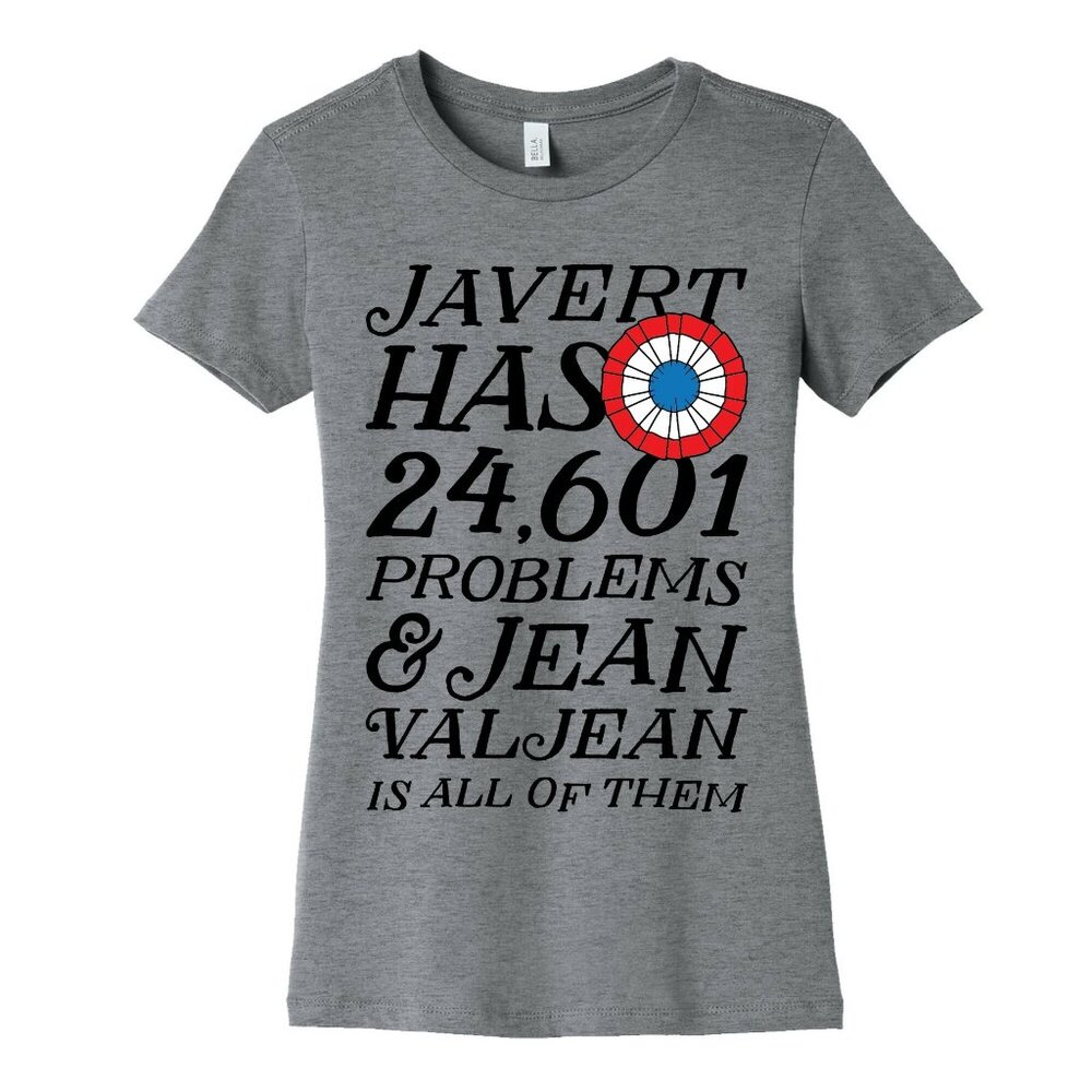 Les Miserables joke t-shirt Javert Has 24,601 Problems... XL V-Neck